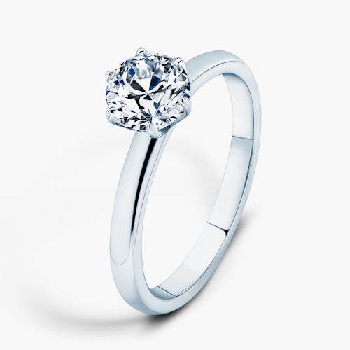 Pierścionek zaręczynowy SAVICKI: białe złoto, diament